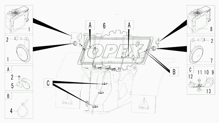 Front frame electric assembly O2-2941000026