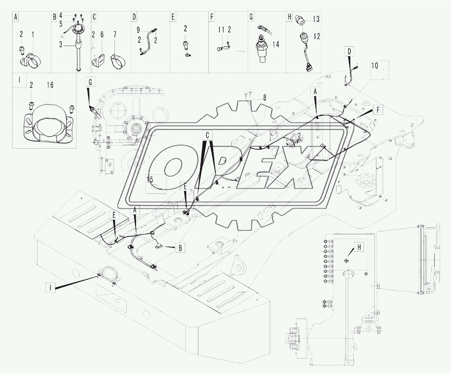 Rear frame electric assembly O3-2942000031