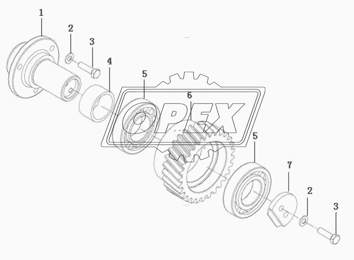 Reverse idle gear assembly