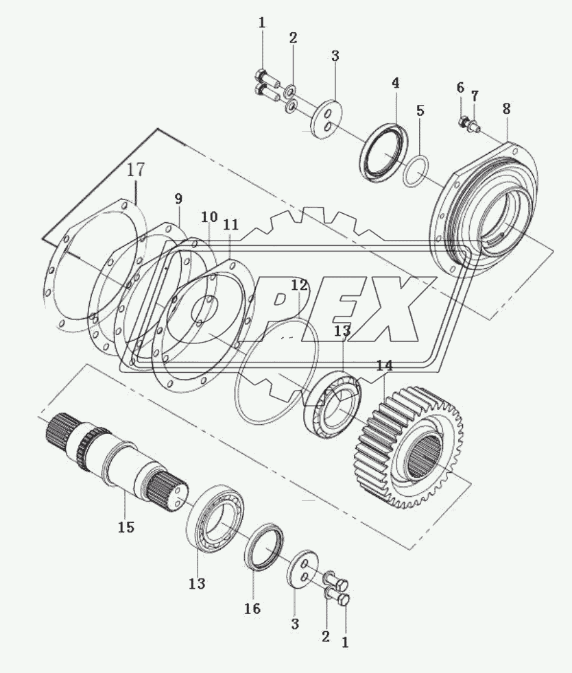 Output shaft assembly