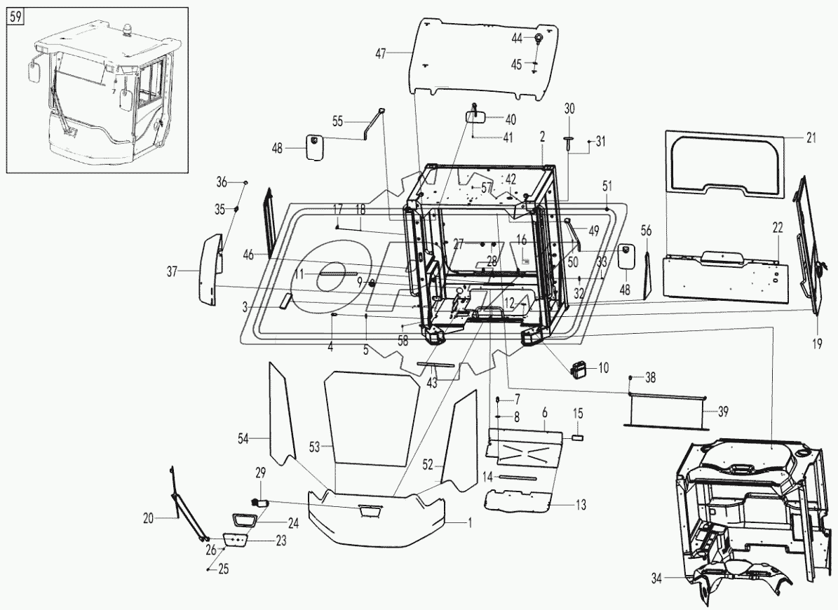 Cab assembly