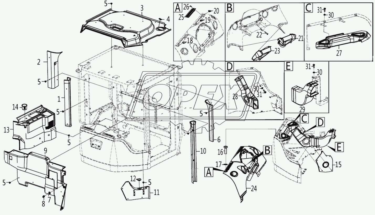 Interior assembly