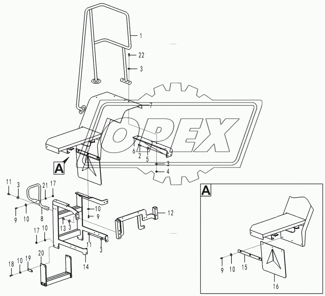 Right bench assembly