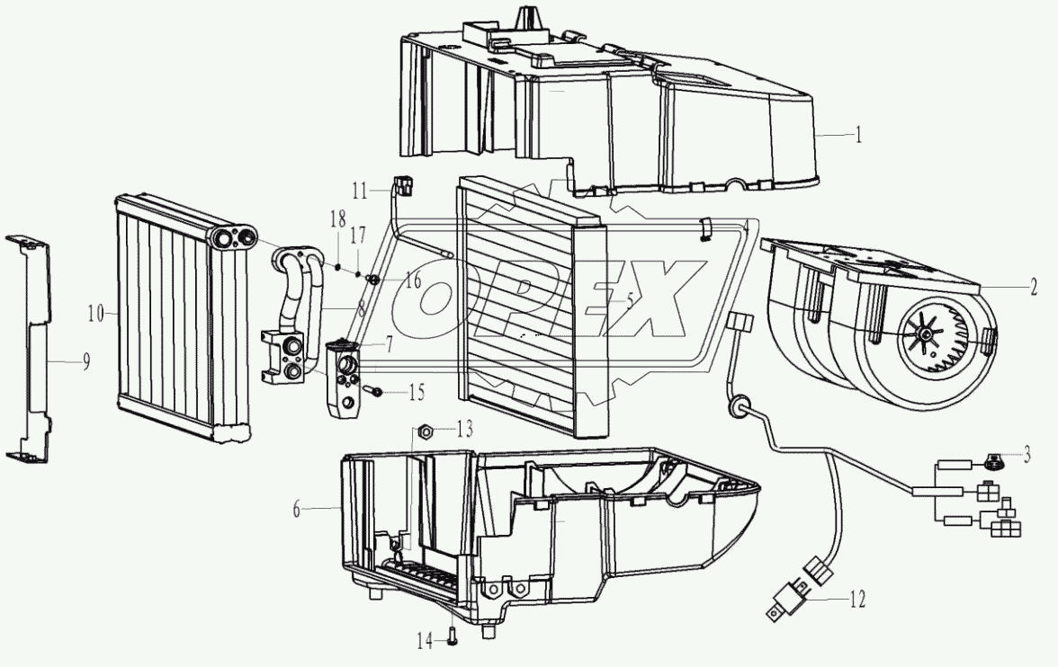 (410706)   Evaporator assembly