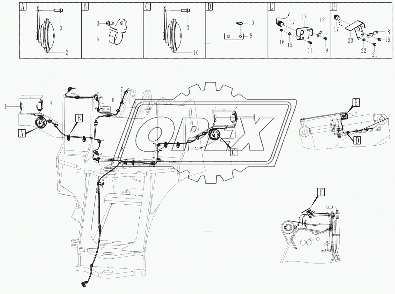 Electric assembly-front frame