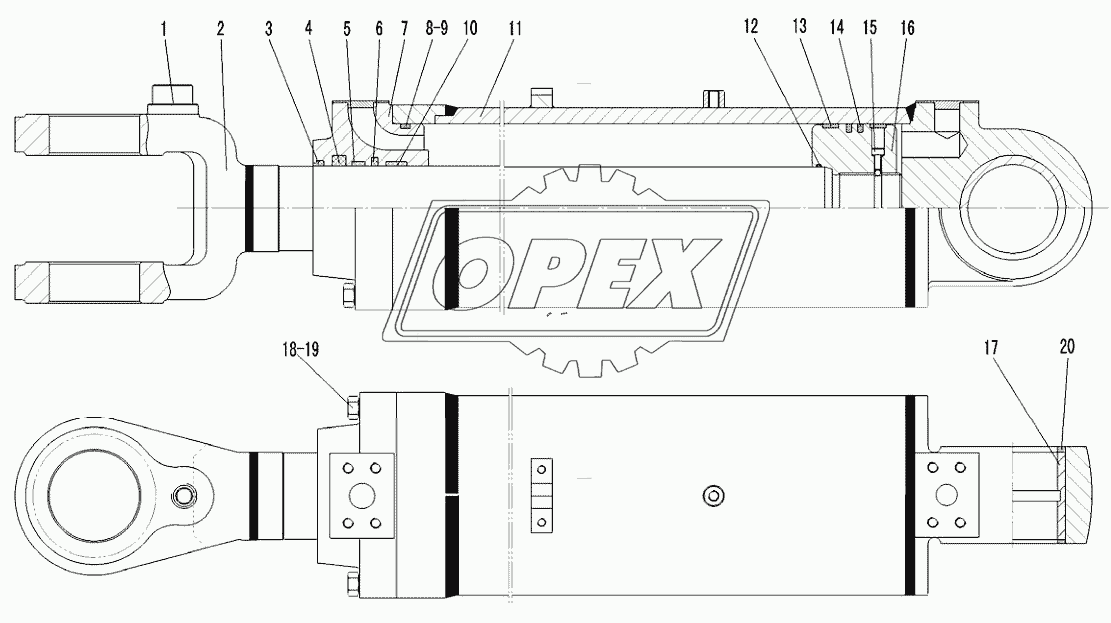 LIFTING CYLINDER (371368)