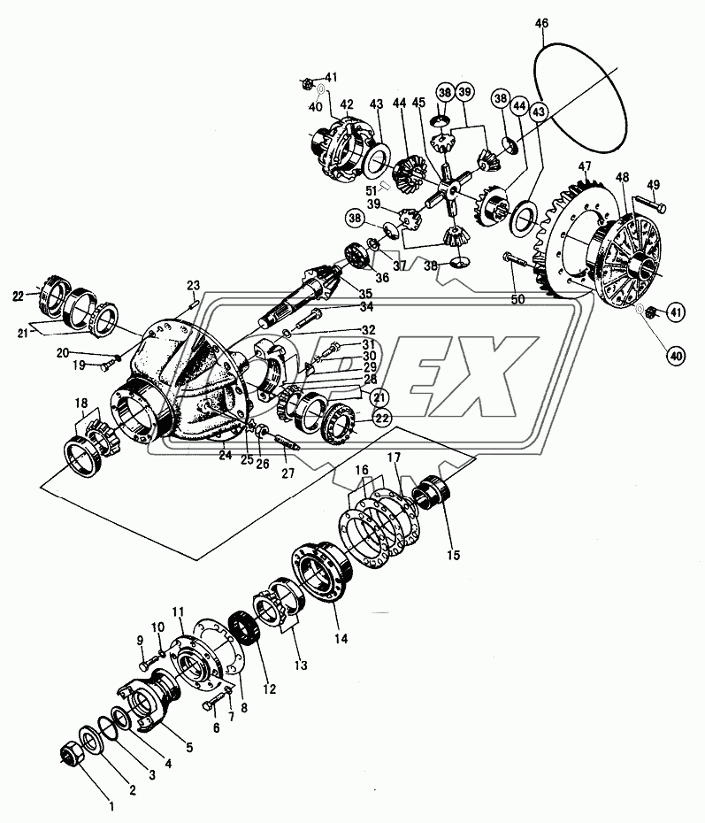 FRONT AXLE MAIN DRIVE ASSY