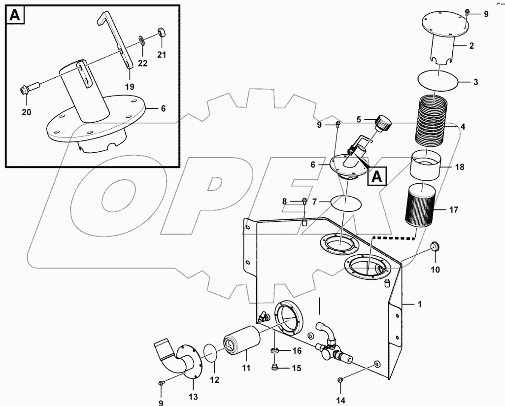  Hydraulic fluid tank