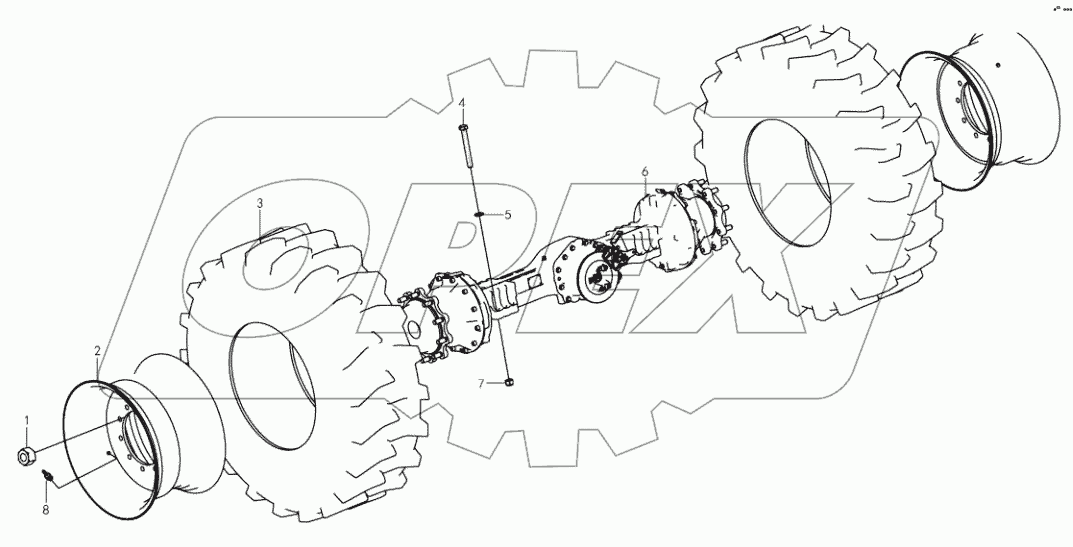  Rear axle assembly