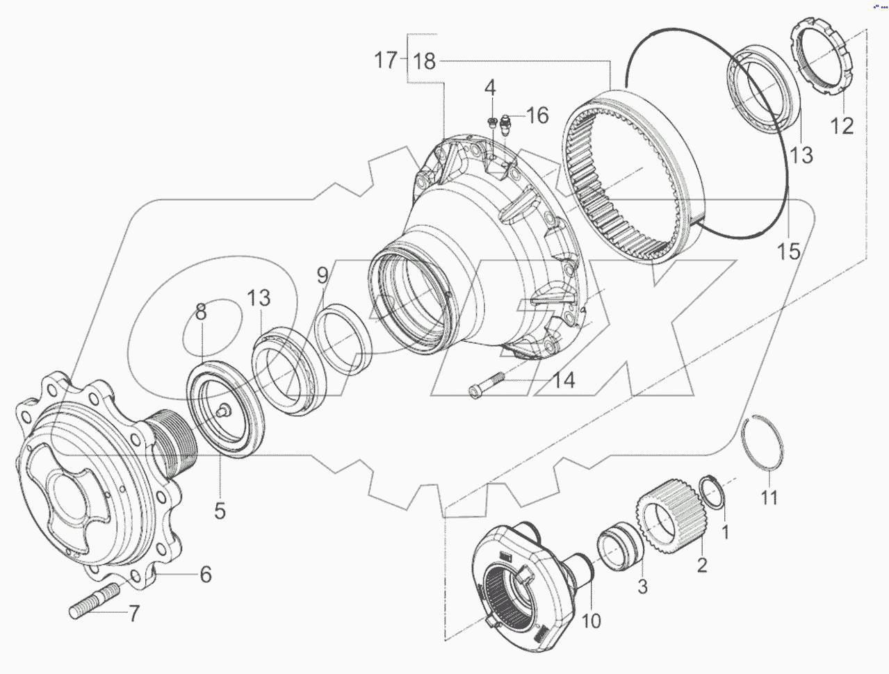 Wheel hub and final reduction