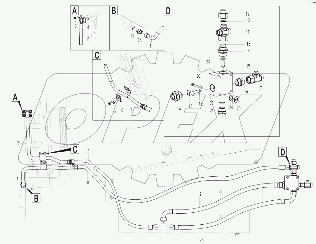  Hydraulic oil radiator assembly