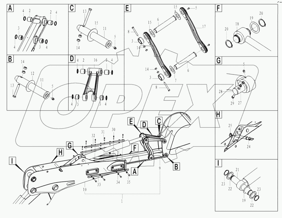  Excavating working equipment