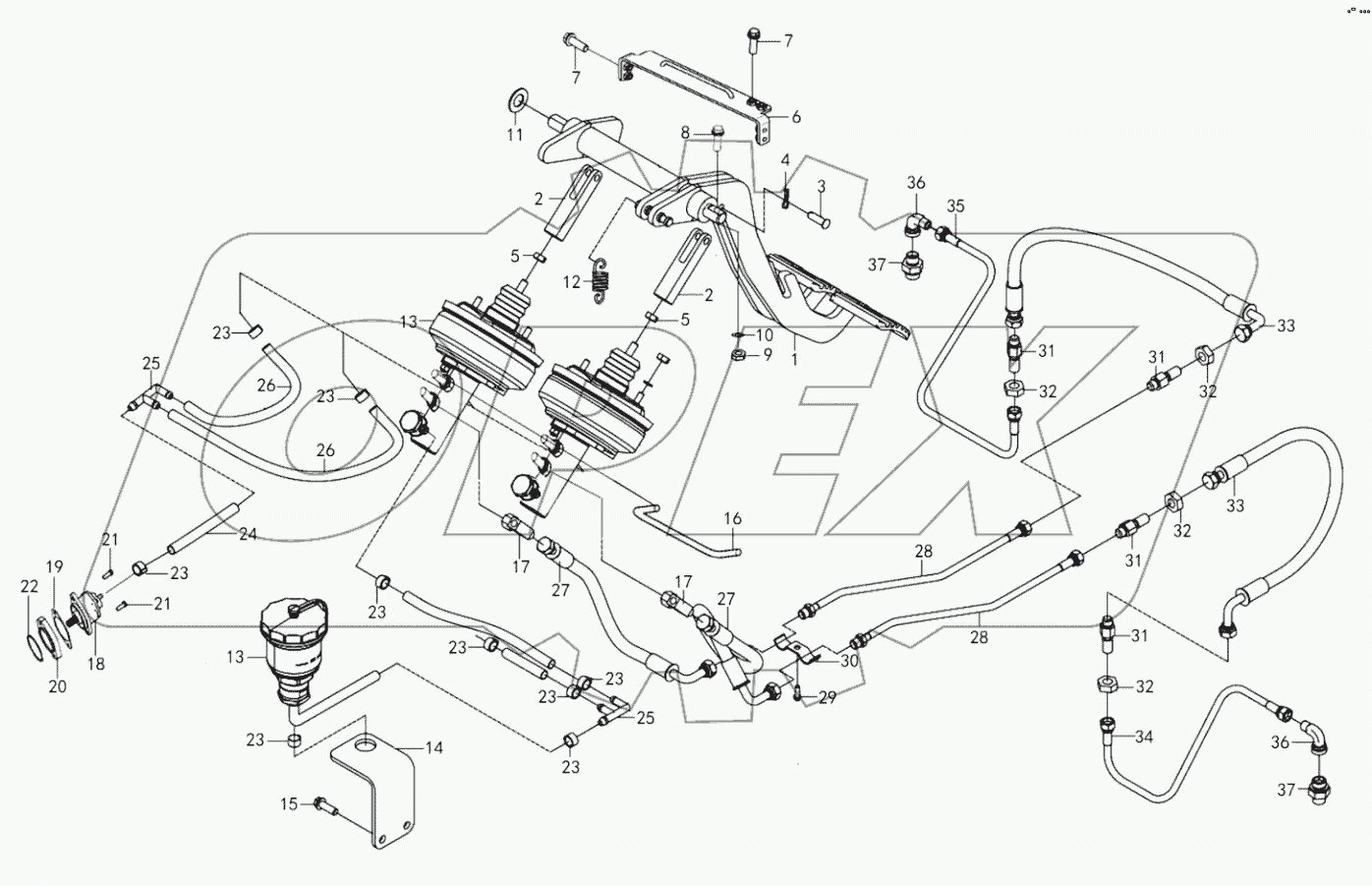  Service brake assembly
