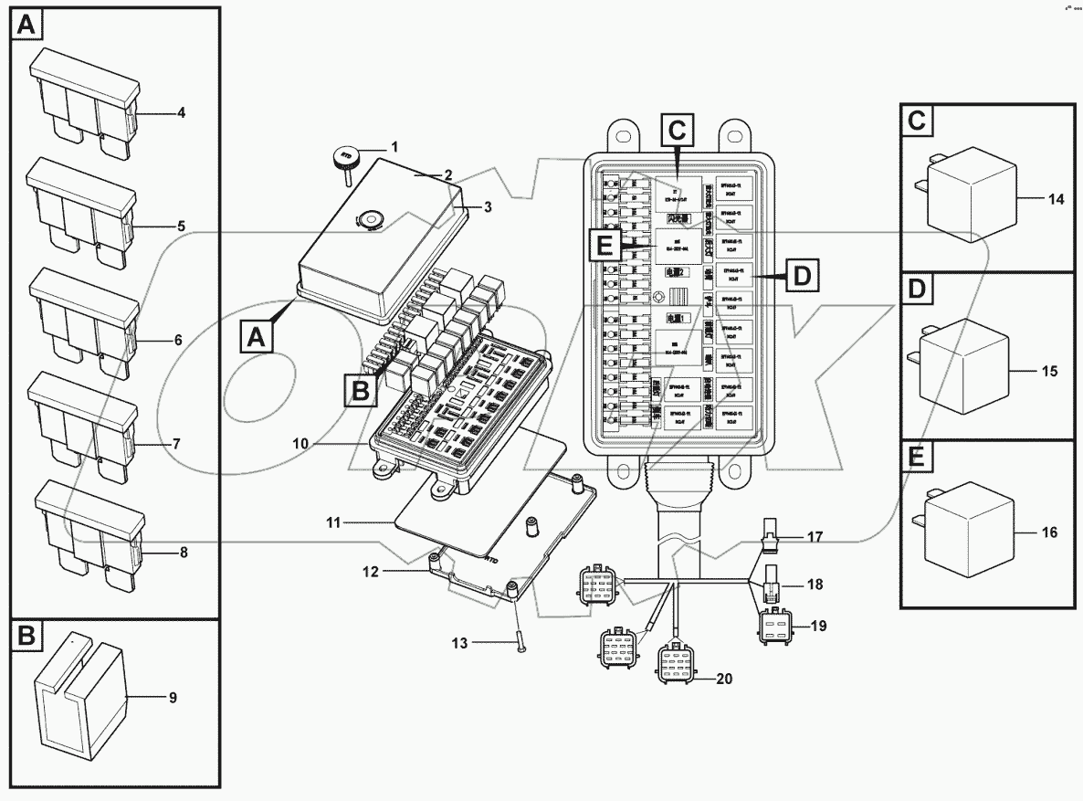  Fuse and relay unit