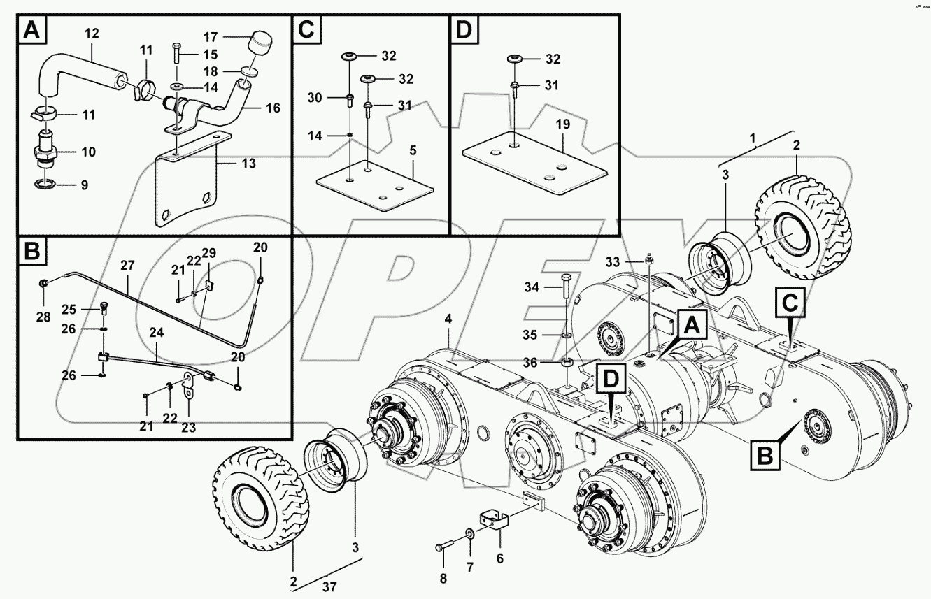  Rear axle assembly