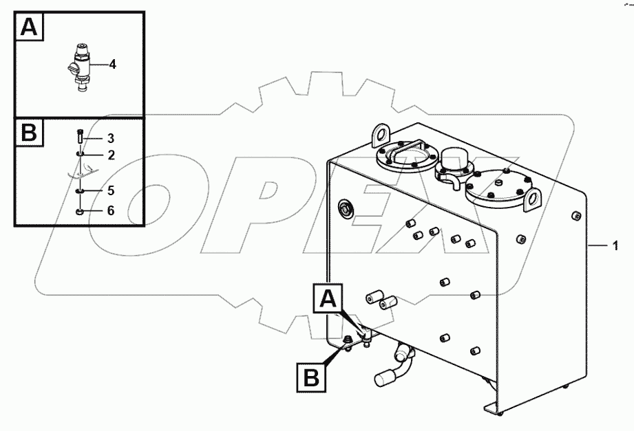  Hydraulic fluid tank assembly