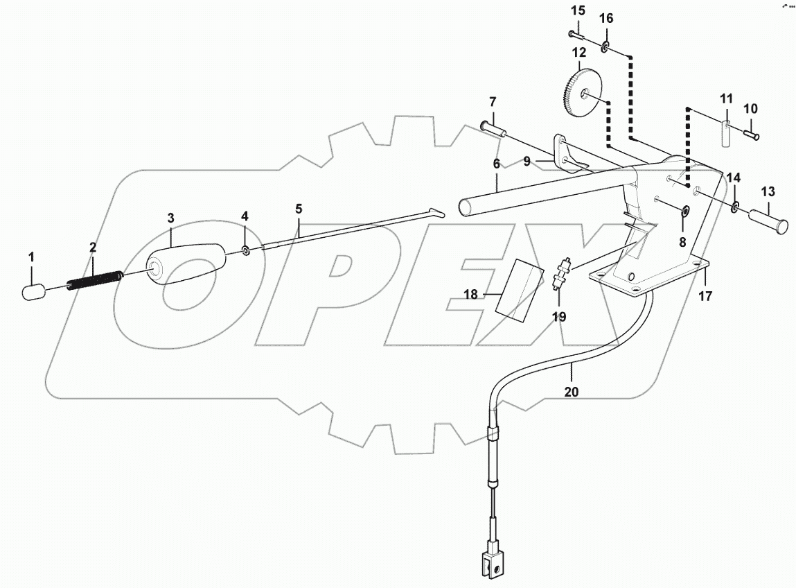  Parking brake control mechanism
