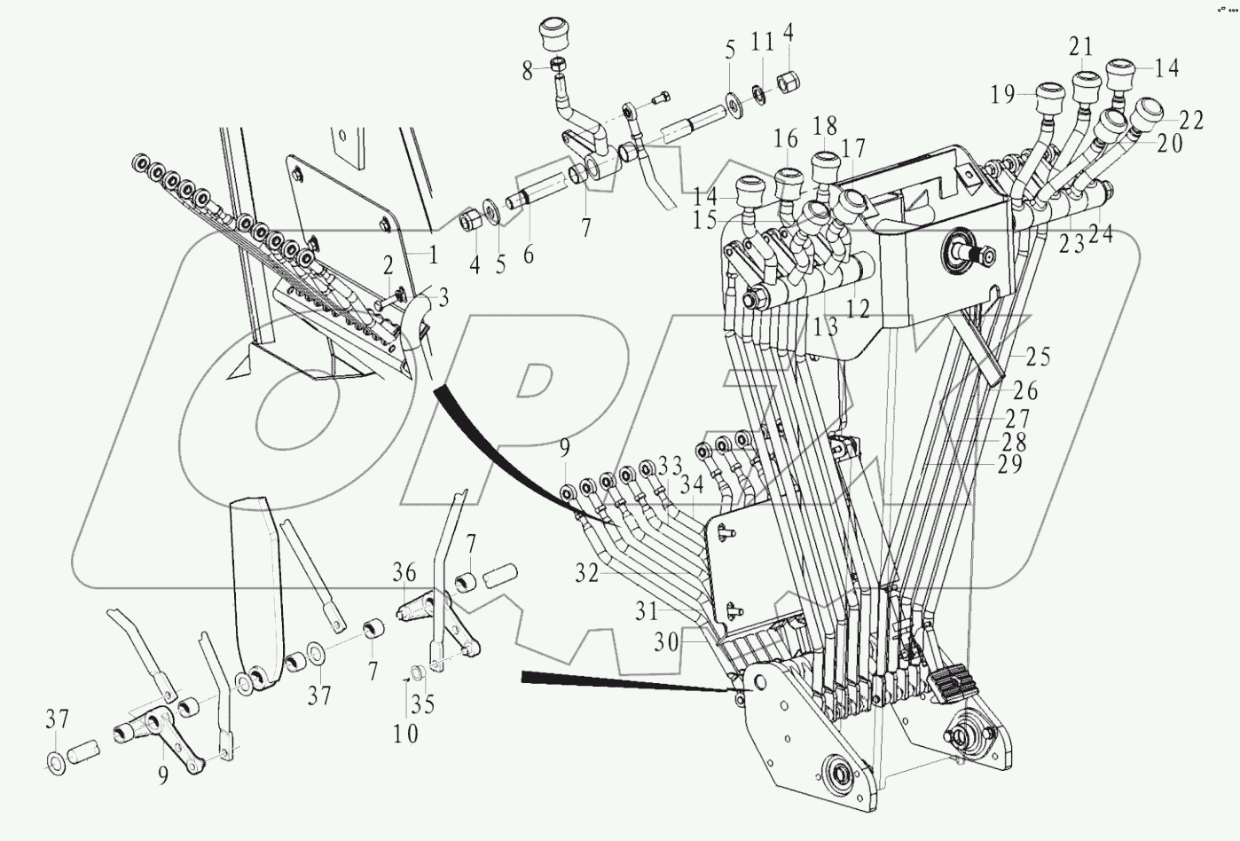  Control lever assembly