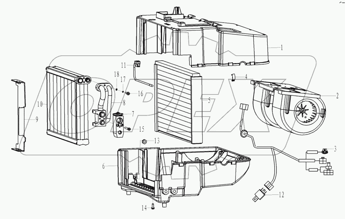  Evaporator assembly (330112)