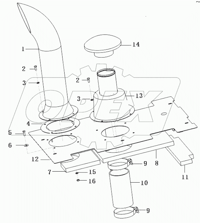  Upper cover plate assembly