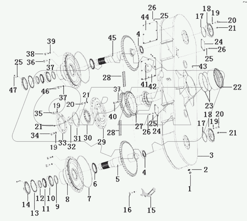  90500022 Right balance-box assembly