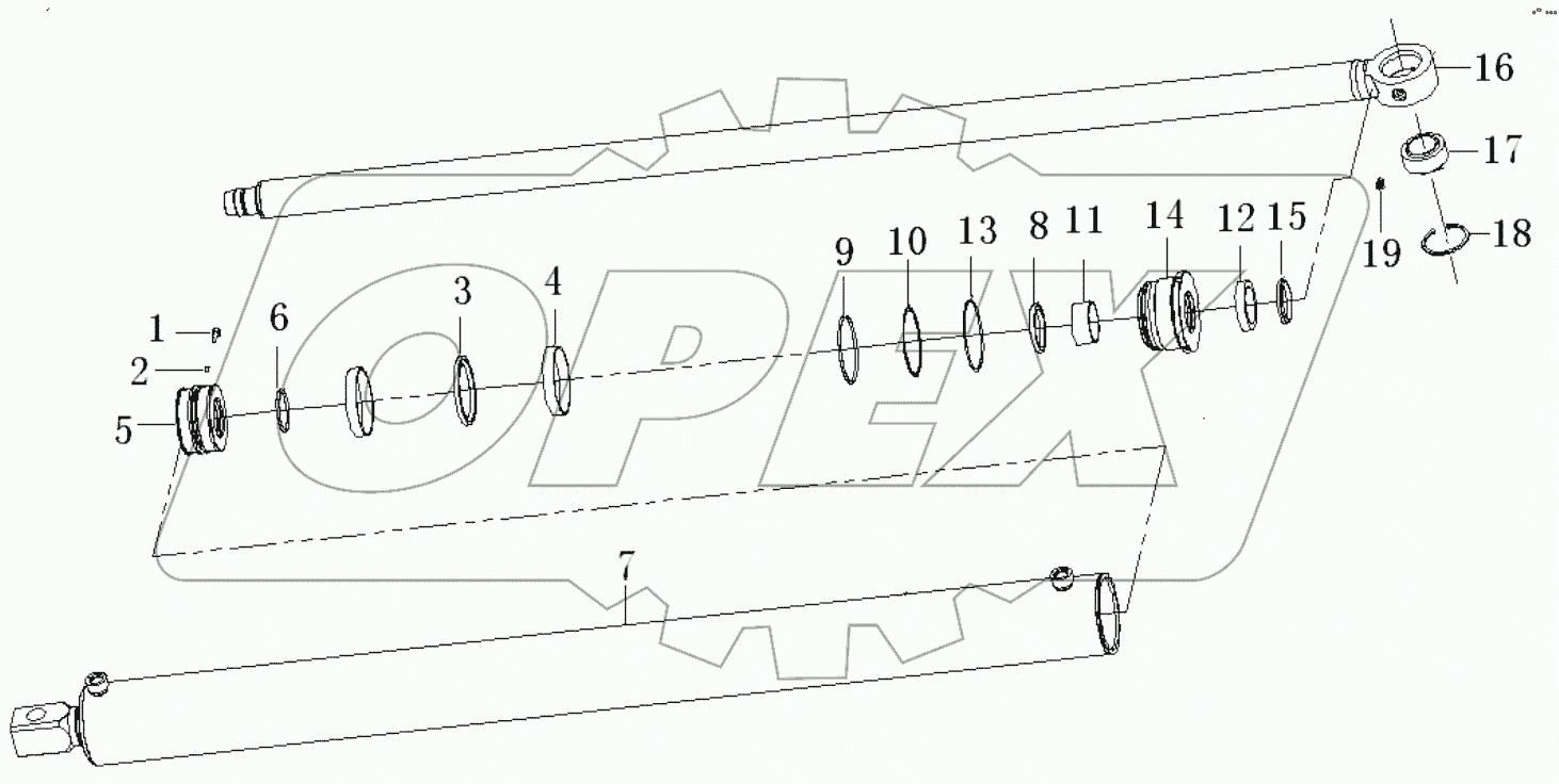  Hydraulic cylinder 90x50x1346-1794 (3713CH)