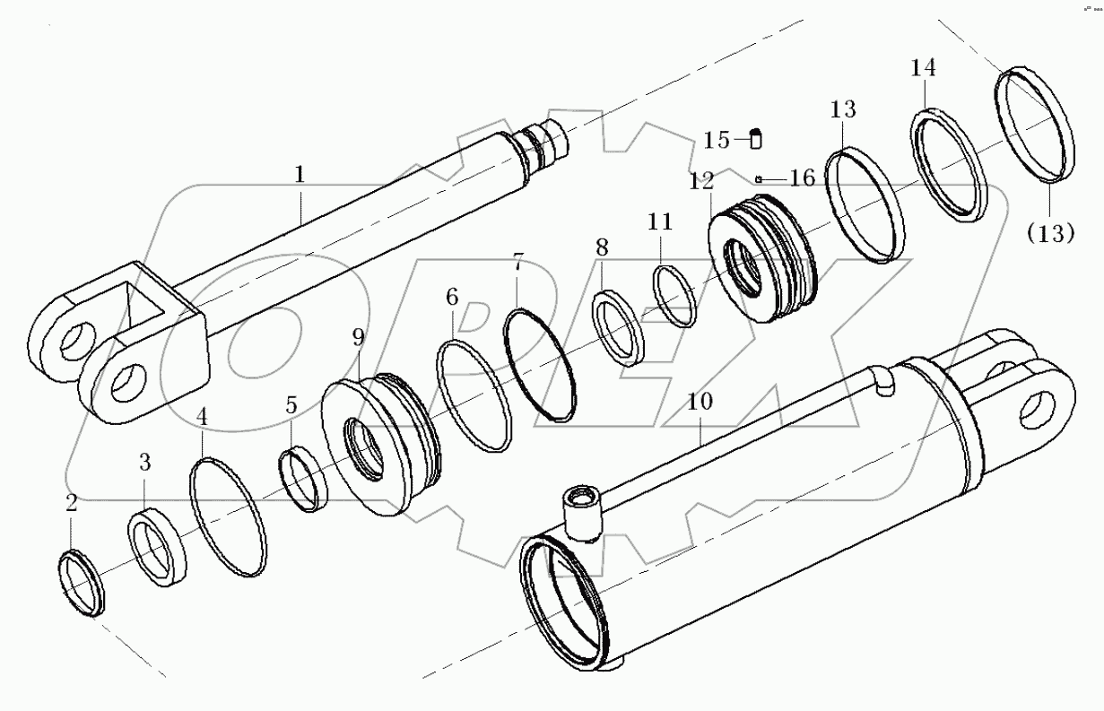  Hydraulic cylinder 100x50x260.5-562 (3713CH)