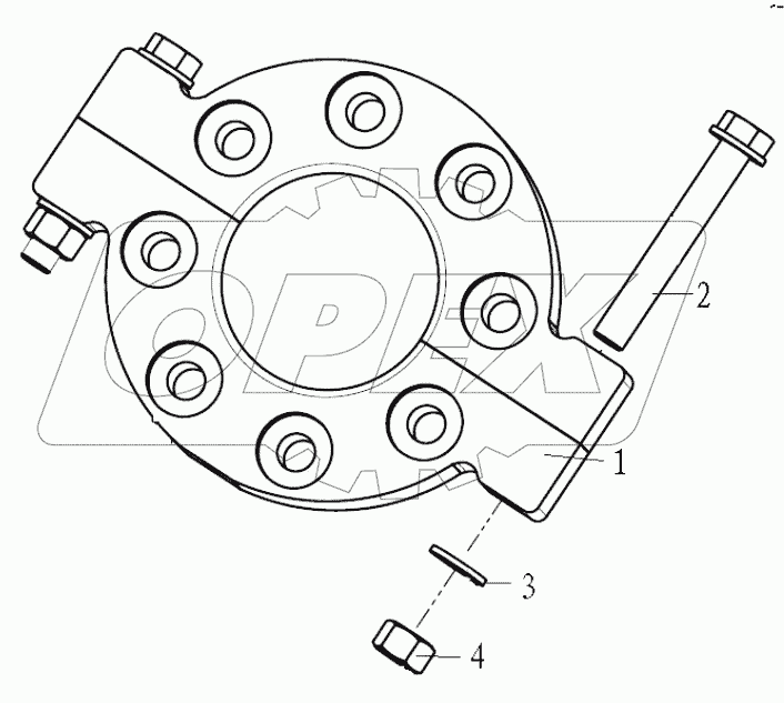  Retaining plate, ball cap assy machd