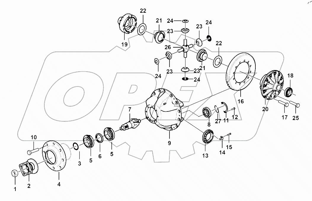  Front final drive assembly
