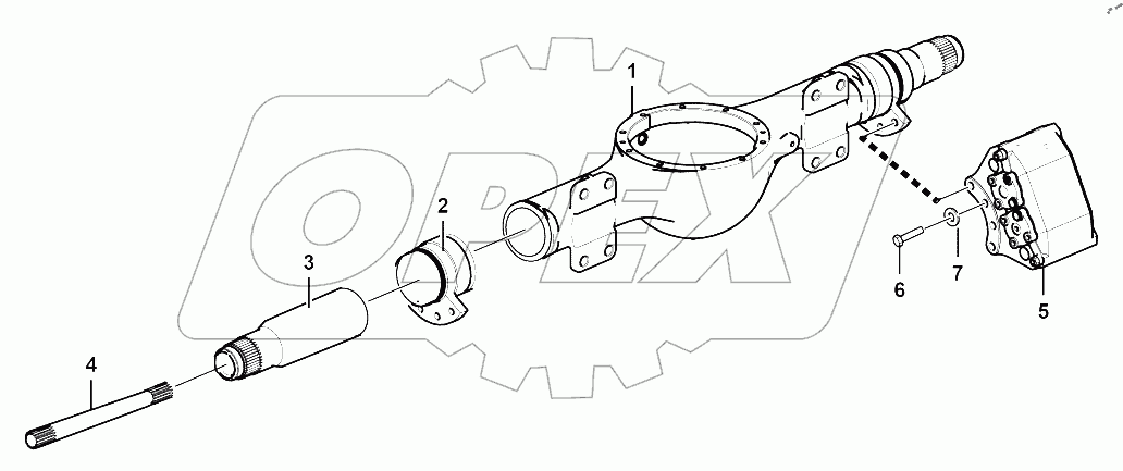  Axle casing assembly