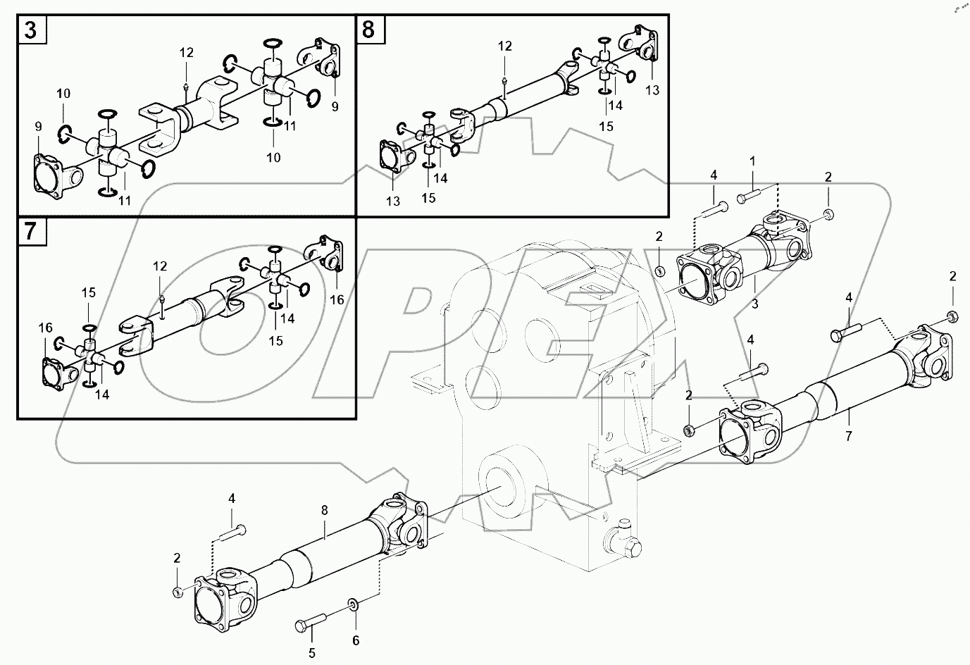  Propeller shaft assembly