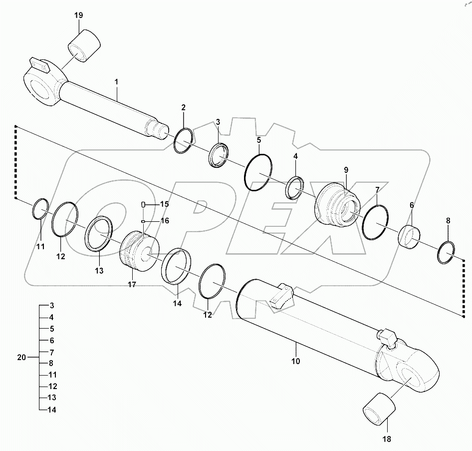  Tilt cylinder assembly