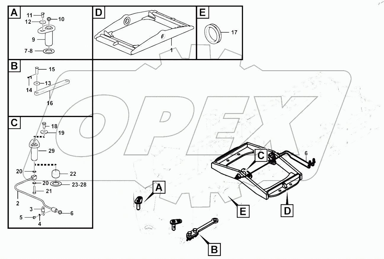  Rear frame and accessories