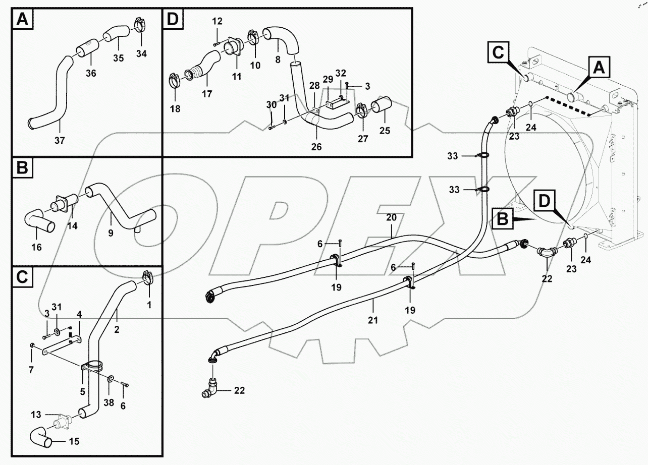  Radiator hose assembly