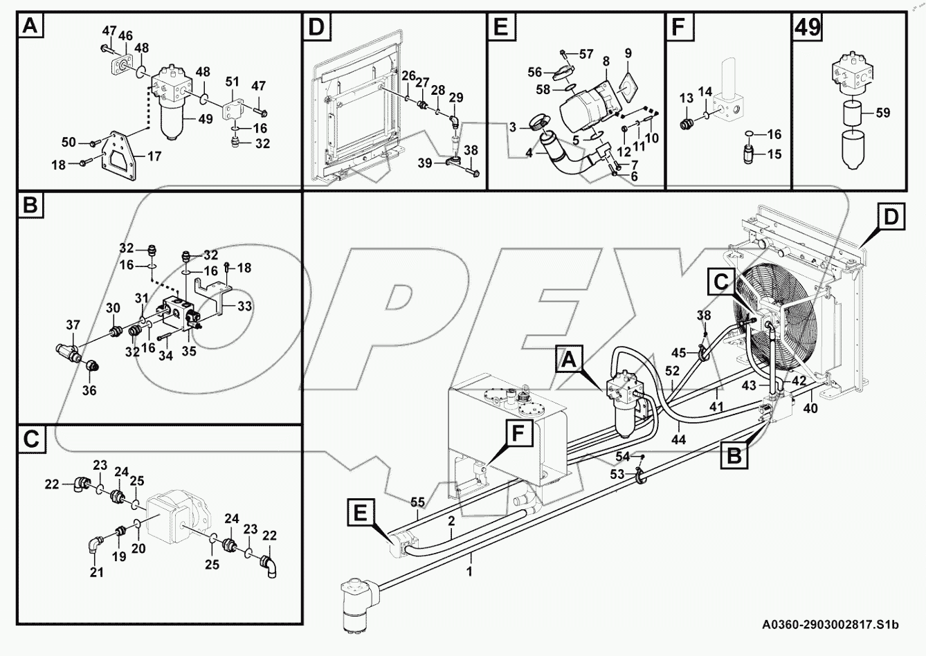  Fan motor hydraulic system