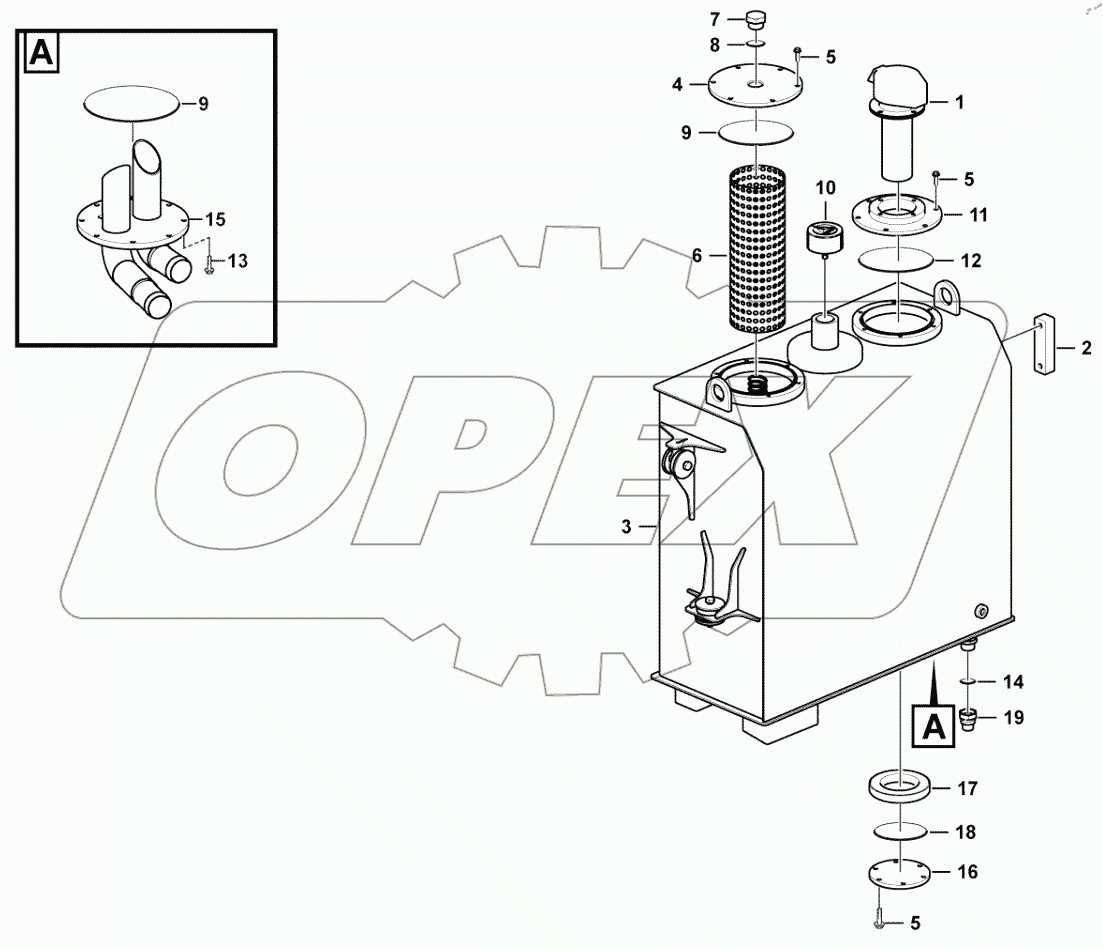  Hydraulic fluid tank system