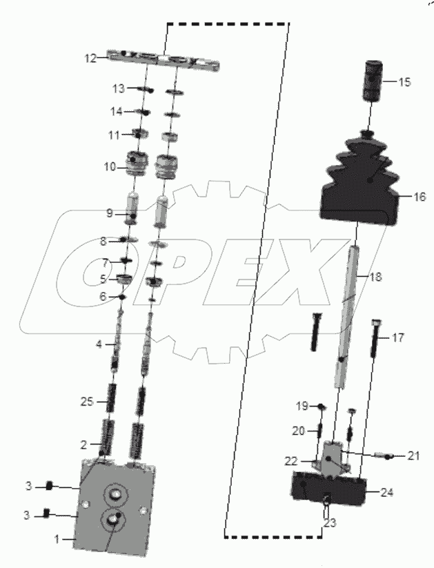  Control lever assembly