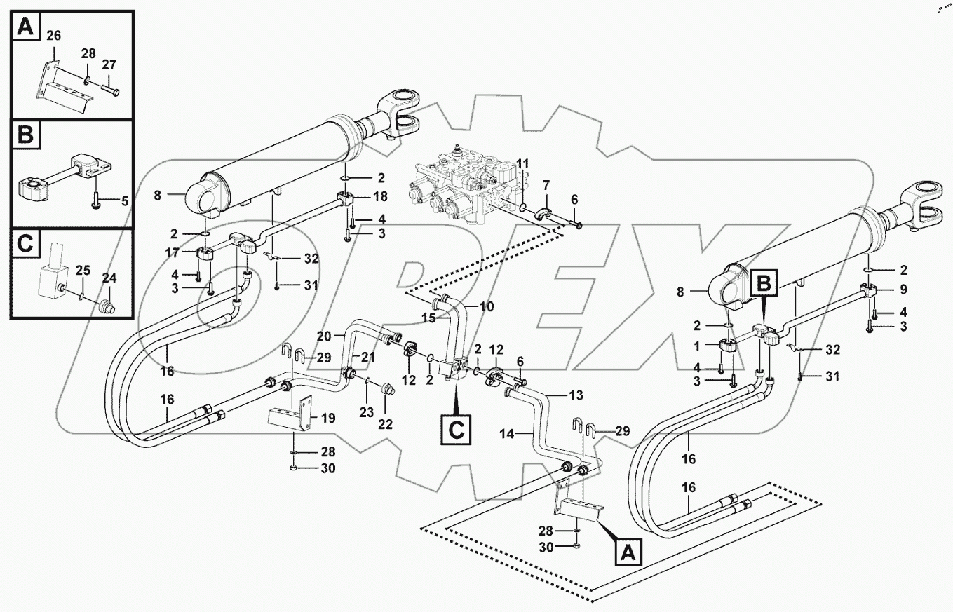  Lifting cylinder system