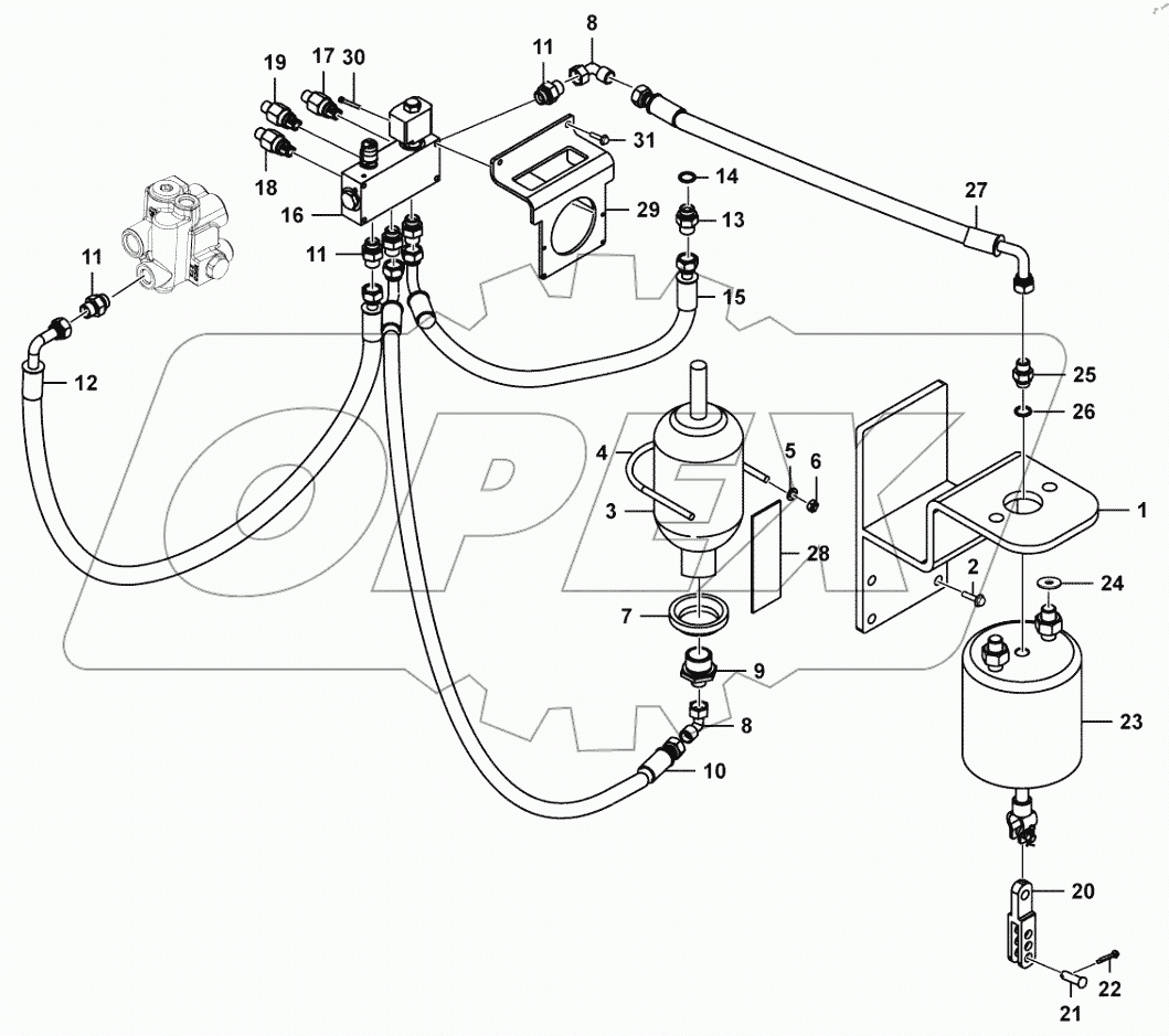  Parking brake assembly