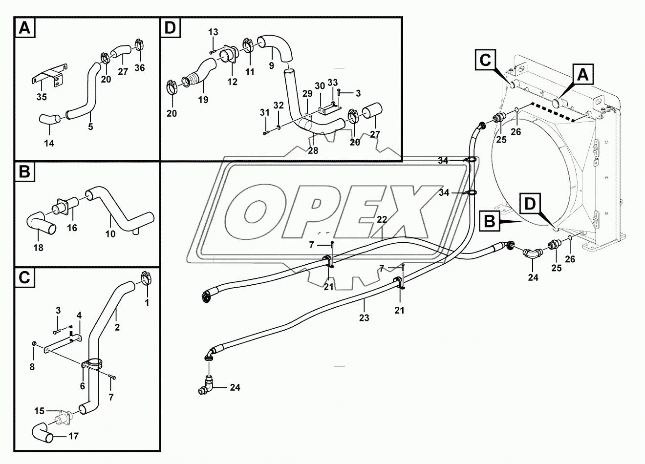 Radiator hose assembly