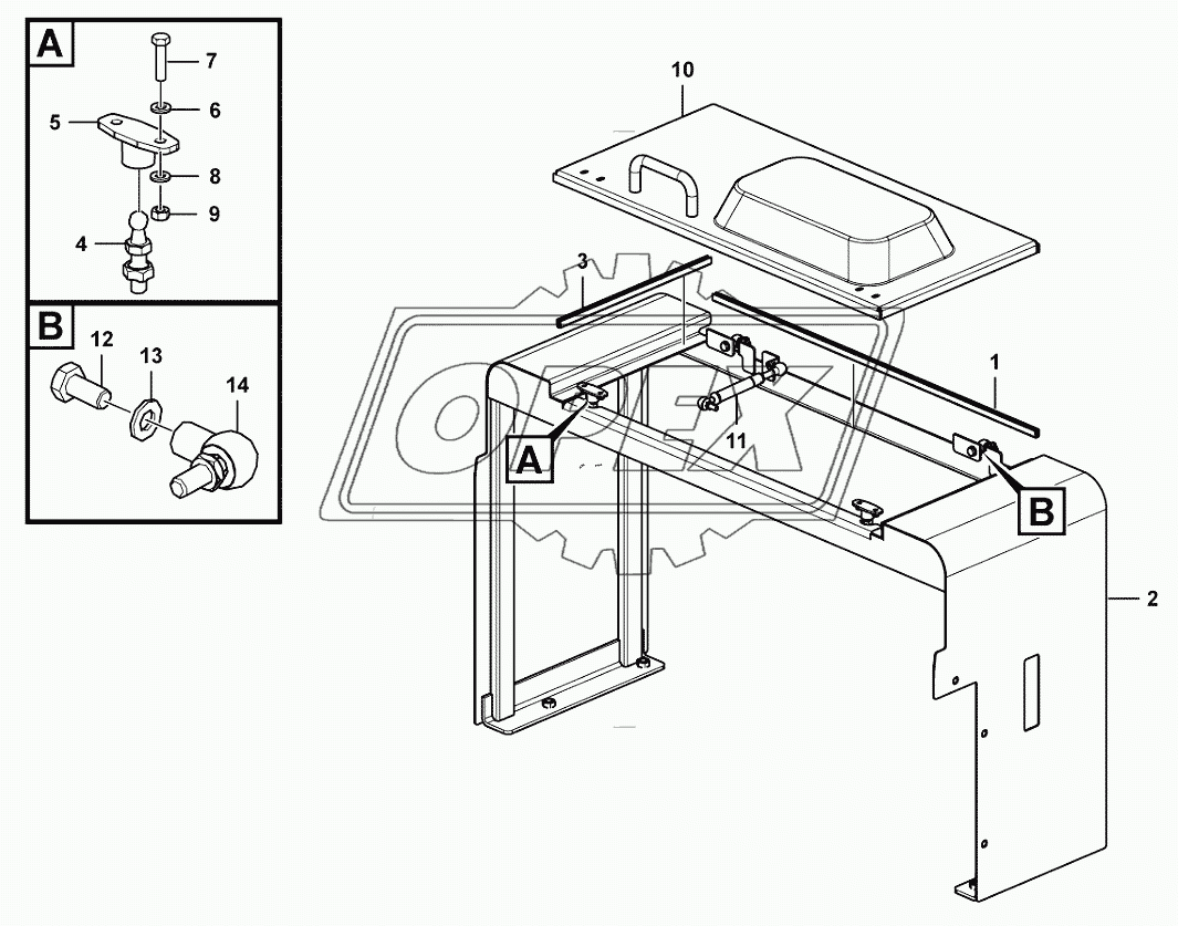 Hydraulic fluid tank system