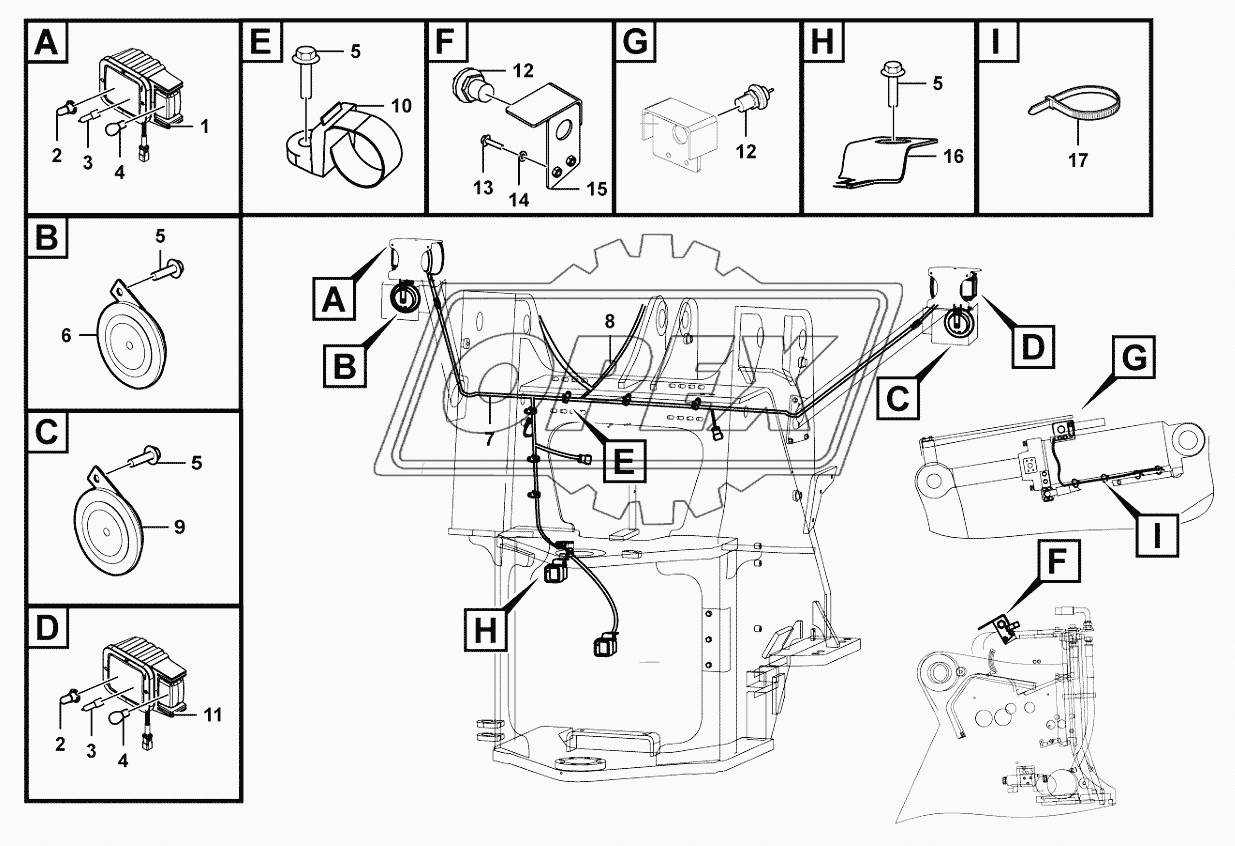 Front frame electric system