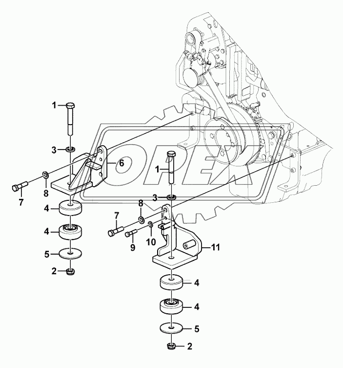 Engine mounting system