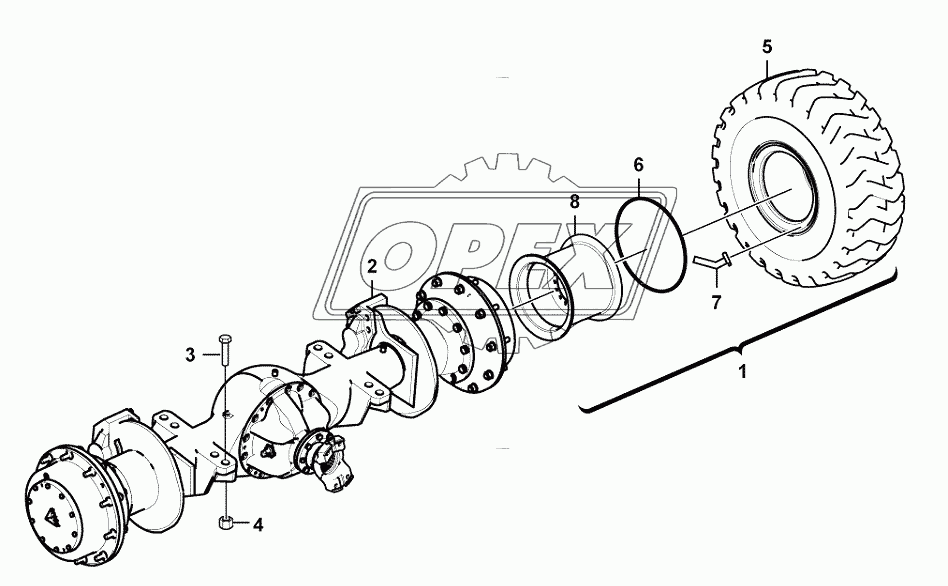 Rear axle