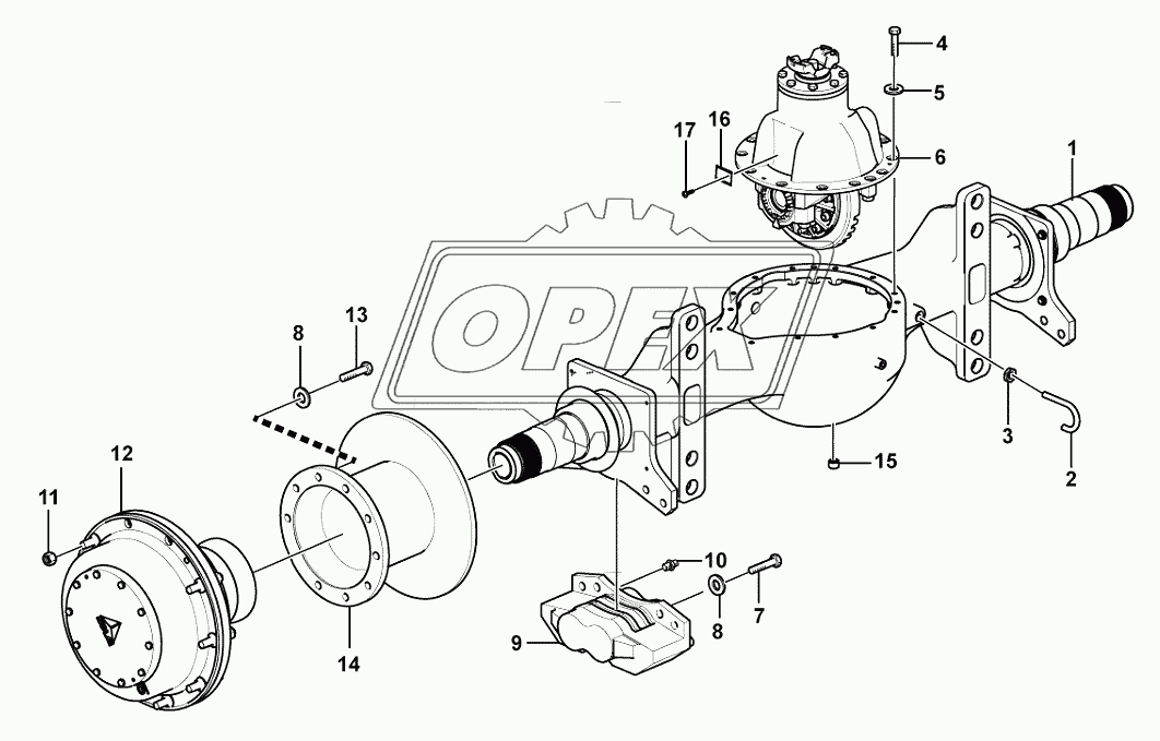 Real axle assembly A504С