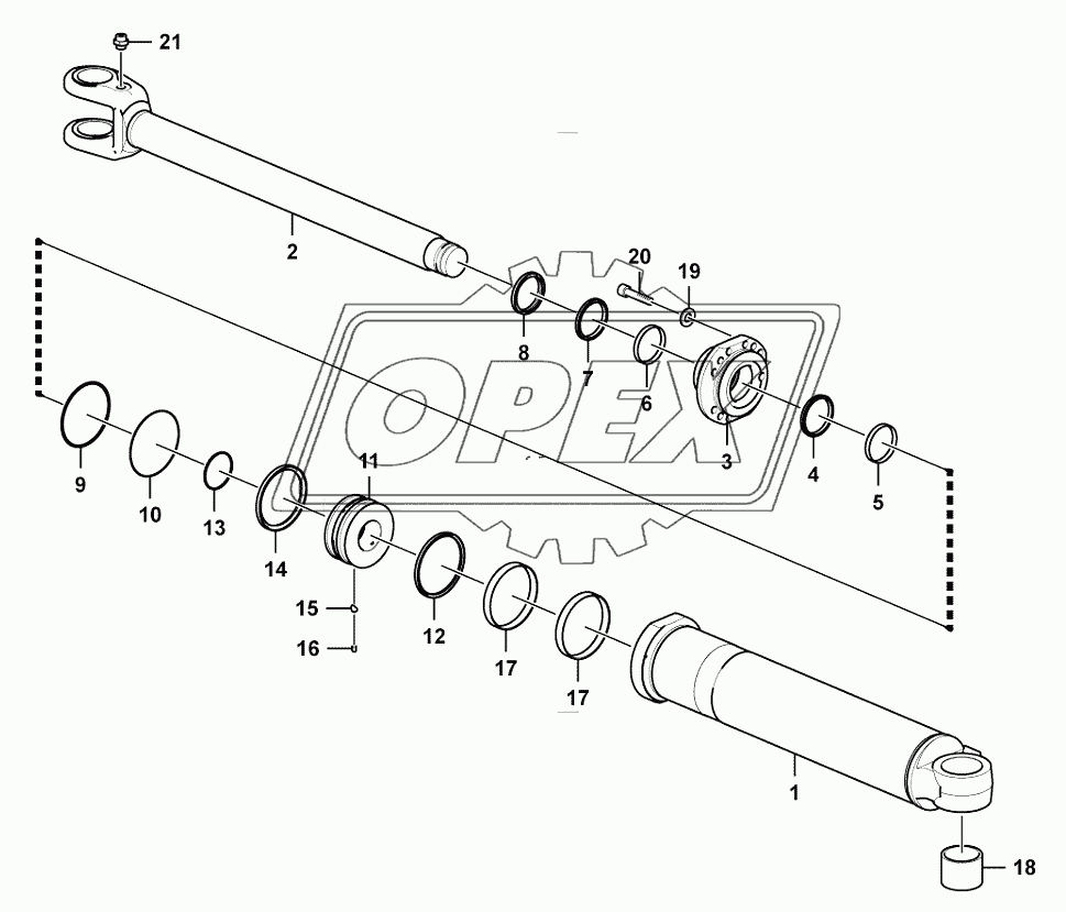 Lifting cylinder assembly (3713CH)