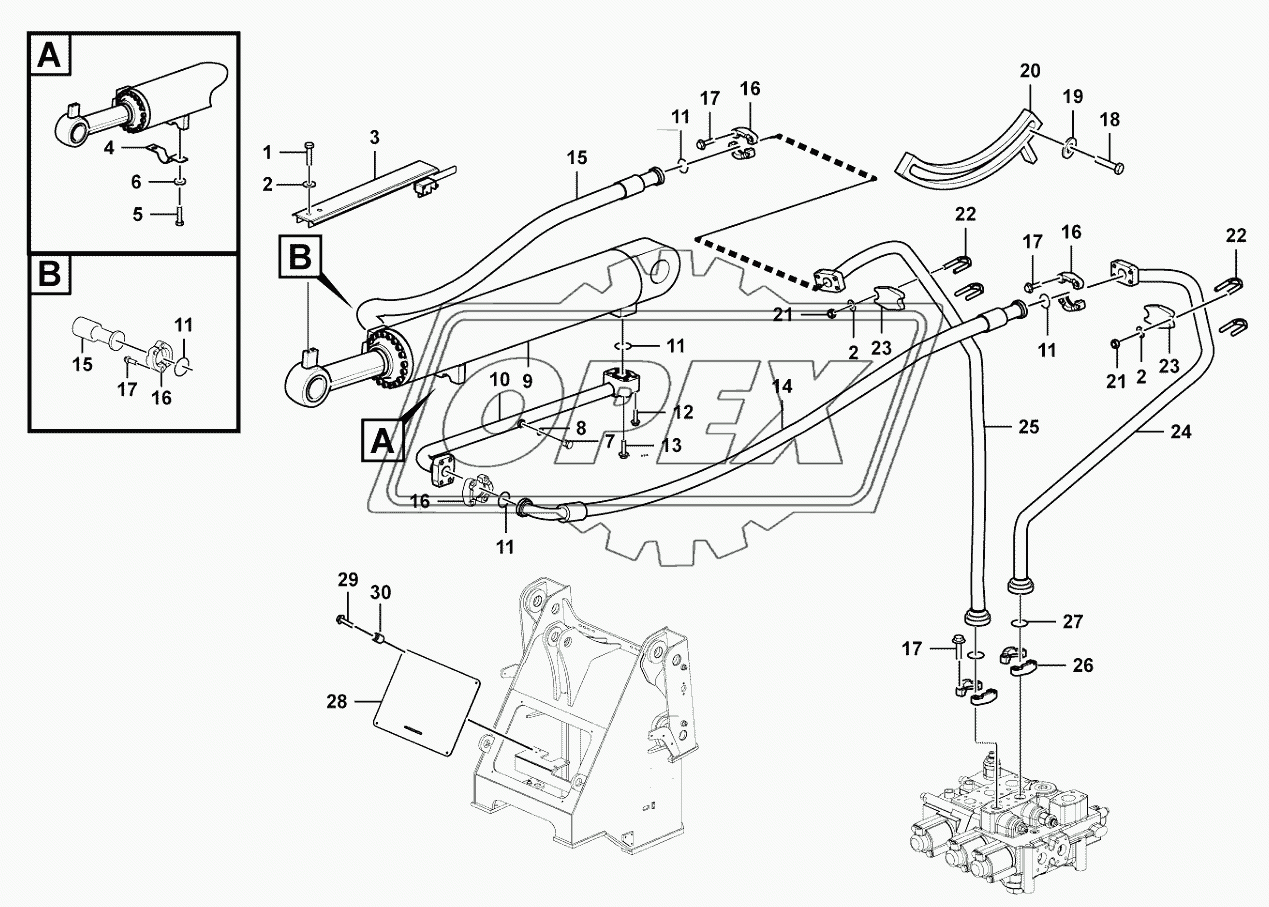 Tilt cylinder assembly