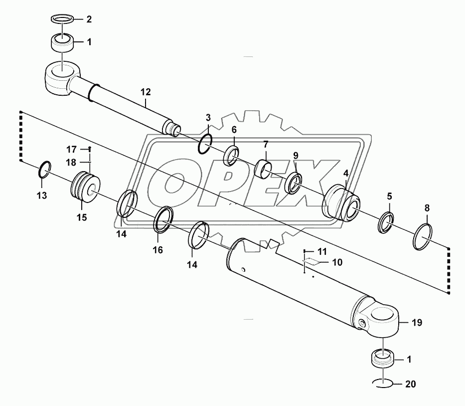 Steering cylinder (371401)