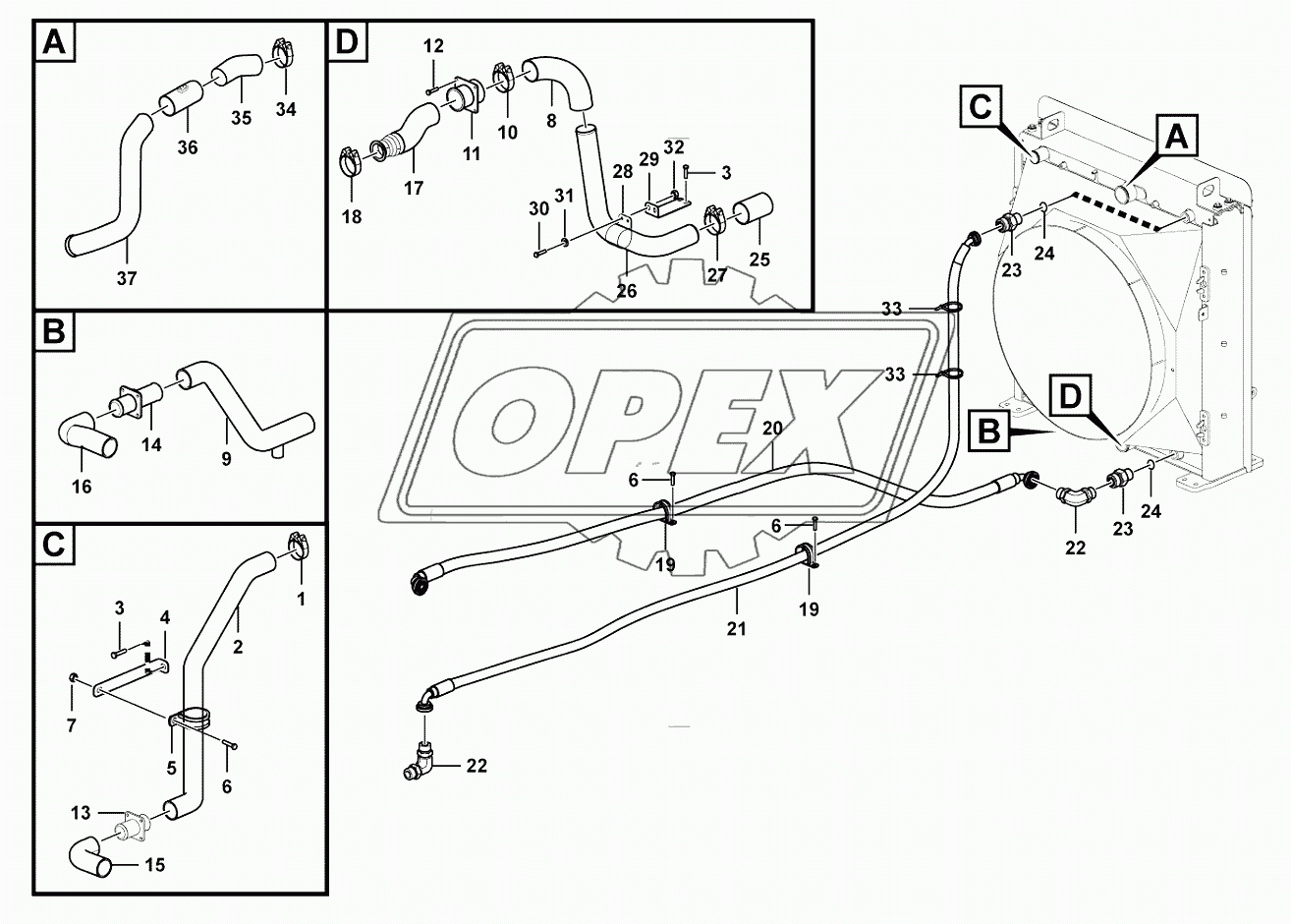 Radiator hose assembly