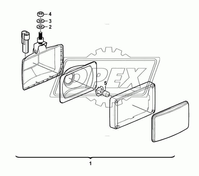 Working lamp assembly (3713EE)